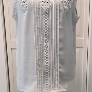 Express Cream Lace-Trim Sleeveless Camisole